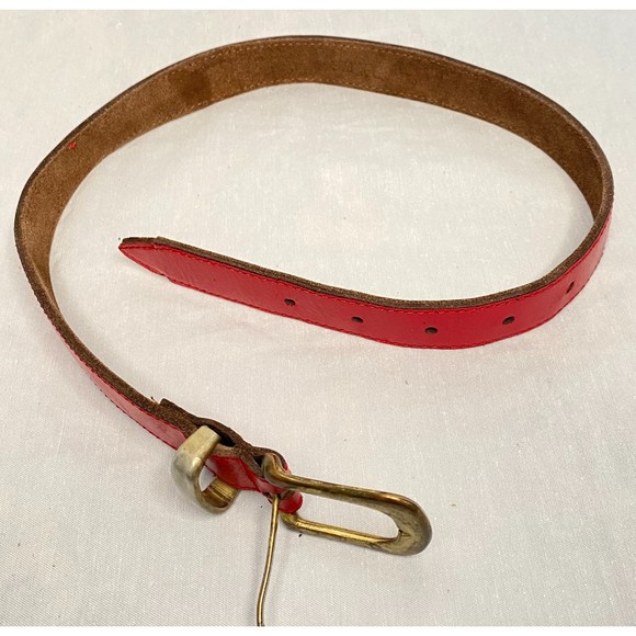 Capezio Argentina Belt Genuine Leather Cherry Red Size XXSmall - Picture 2 of 7